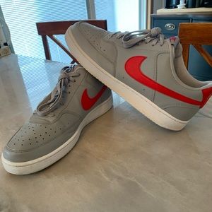 Nike Court Vision Low Next Nature-Size 12 
-Color Wolf Grey/White/University Red